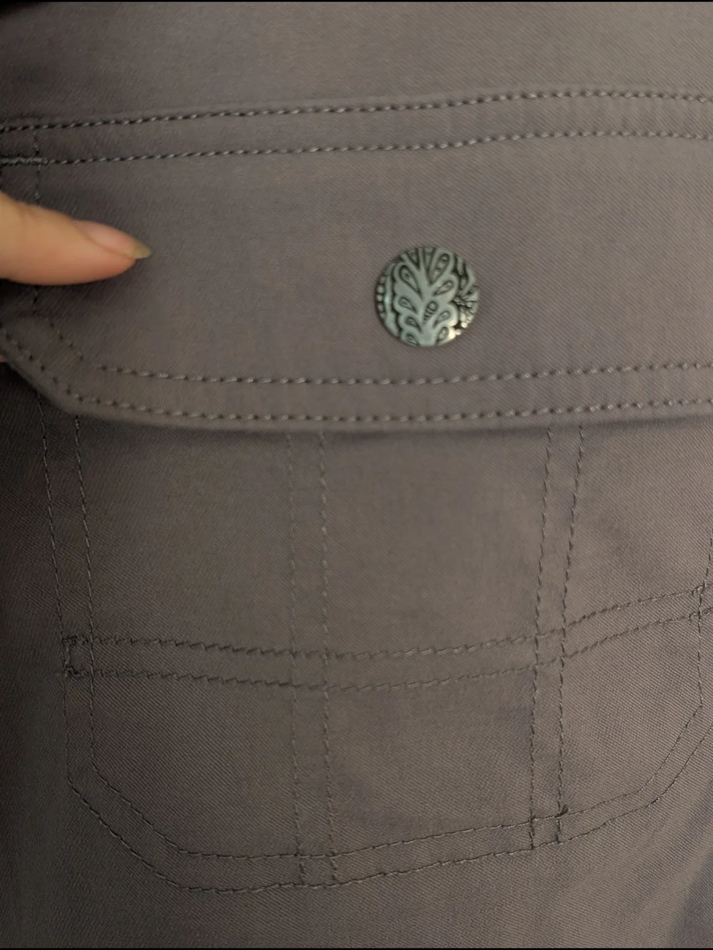 Prana Halle Casual Utility Hiking Outdoors Skort in Gray Size 12 - Picture 7 of 12